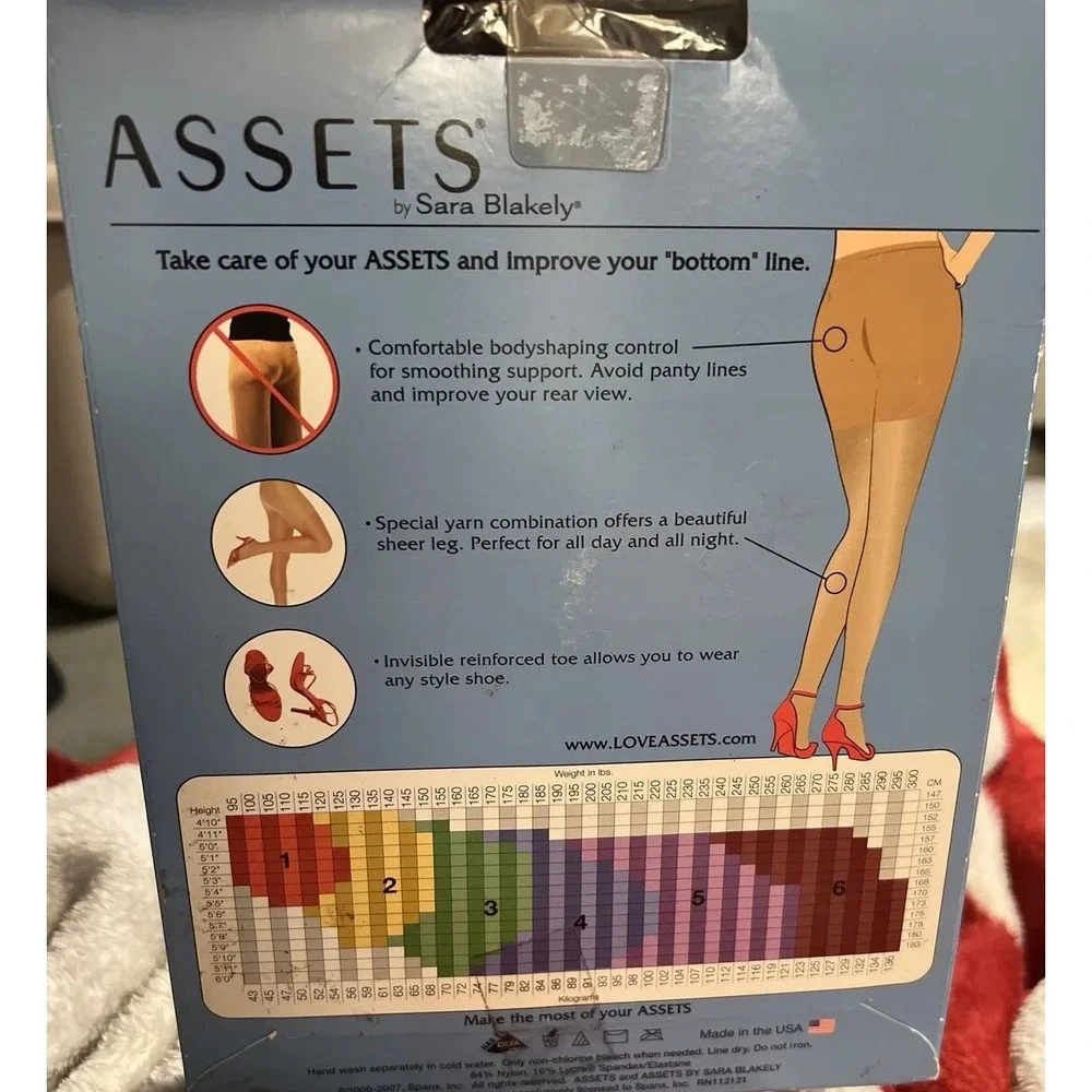 New Womens Assets Spanx Perfect Fit Pantyhose Black Size 3‎